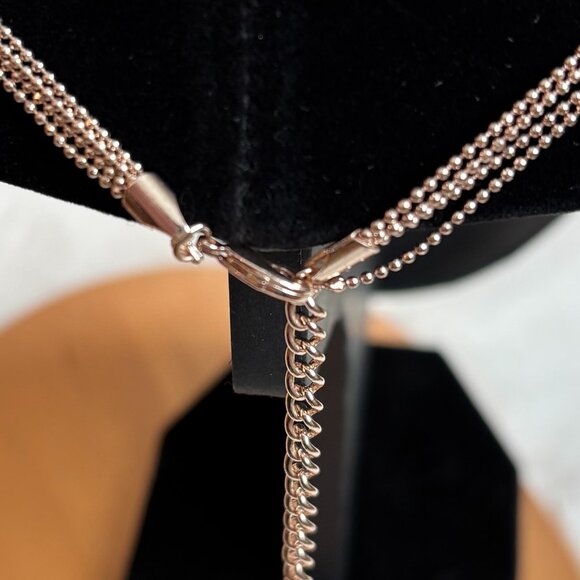 8 Other Reasons Everybody Has Reasons Rose Gold Tone Lariat Ball Chain Necklace - Picture 7 of 15